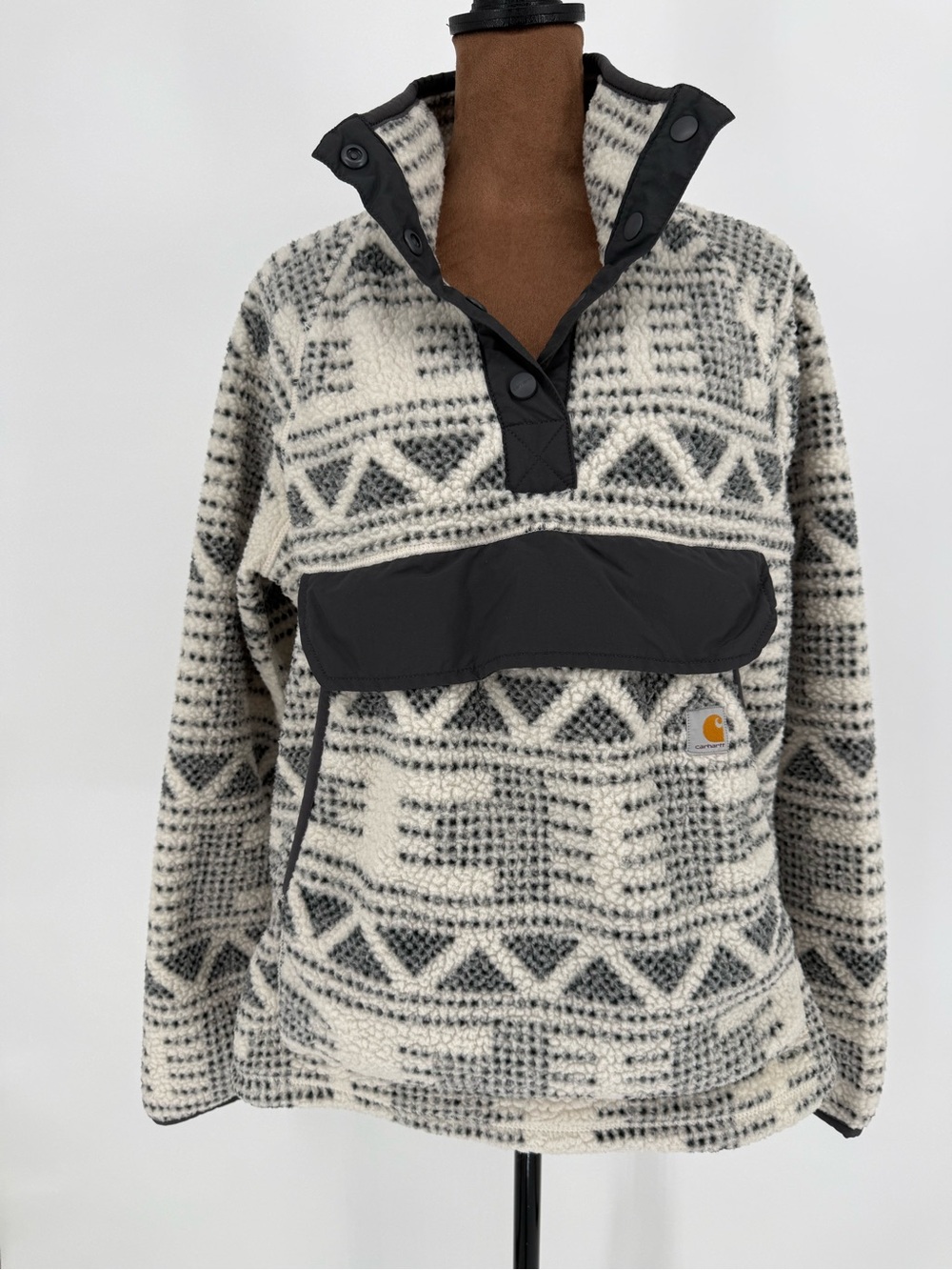 Carhartt Women's Aztec Sherpa Fleece Snap Pullover Jacket Small